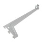 Supporto per asta appendiabiti argento, 33 cm, in acciaio, per armadi.