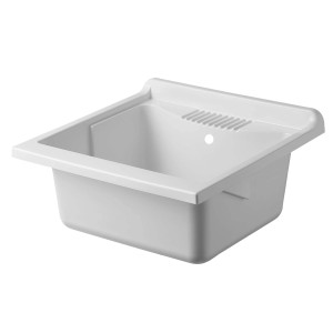 Lavatoio/lavatoi t.b.t. bianco con ripiano scanalato.