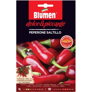 Confezione di semi di Peperoni Saltillo (t.b.t.) di Blumen, varietà piccante per l'orto.