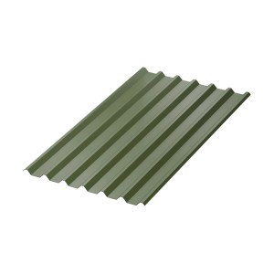 Lastra in plastica/ondulata verde t.b.t. per tetto e parete.