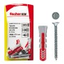 Fischer Tasselli DuoPower 8 S, confezione da 8 con viti. Tassello universale per vari materiali da costruzione.