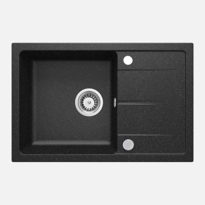 Lavello 1 vasca gocciolatoio Idrostile Amancio sifone 440x164 mm grafite