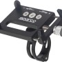 Supporto per telefono da bici t.b.t. nero per montaggio sul manubrio.
