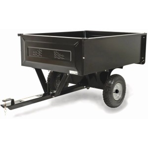 Rimorchio di trasporto universale in acciaio MTD per trattorini, carico massimo 227 kg.