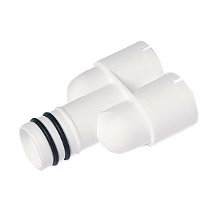 Raccordo a Y bianco t.b.t. per climatizzatori, dettaglio.