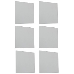 Sei specchi da parete t.b.t. quadrati per design personalizzato.