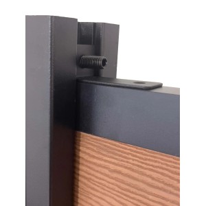 Supporto per palo a L blocco pannello superiore 2x2x5 cm nero