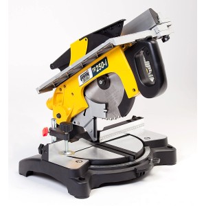 Troncatrice t.b.t. giallo-nera per tagli precisi del legno.