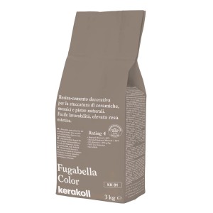 Fugabella Color Kerakoll stucco per fughe, colore KK 81, sacco da 3 kg per piastrelle, mosaici e pietre naturali.