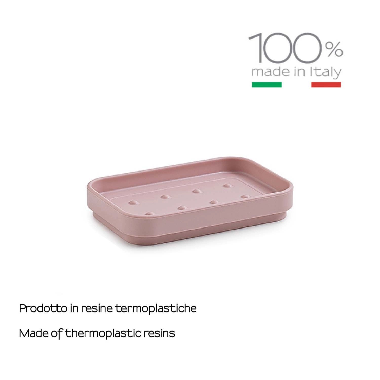 Portasapone bagno Seventy in resine termoplastiche rosa matt_3