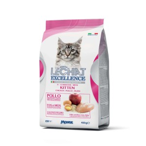 Lechat Excellence Kitten cibo secco per gatti con pollo per gattini.