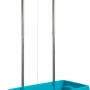 Spargitore Gardena L, blu, con ruote e manico regolabile per fertilizzanti, sementi e sale antigelo.