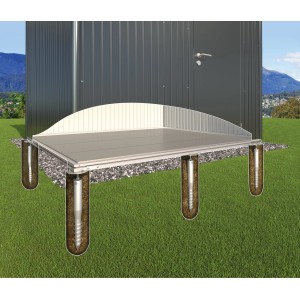 Fondazione Biohort SmartBase Plus per casetta da giardino Europa 4 con viti di terra.