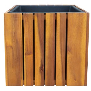 Fioriera quadrata Acacia finitura naturale 325x325x32 cm