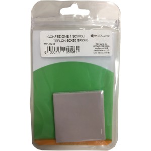 Feltrino in teflon, 50x50 mm, grigio, per pavimenti lisci, 1 pezzo