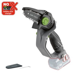 LUX-TOOLS Sega per potatura a batteria A-EAS-20/154 (senza batteria/caricabatterie) per giardino e potatura alberi.