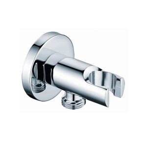 Supporto doccia cromato per montaggio a parete per tubi doccia.