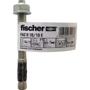Fischer Tassello ad espansione FAZ II 10/10, ancora in acciaio con dado e rondella per carichi elevati.