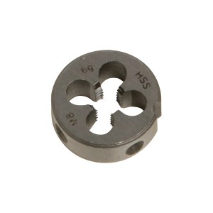 Filiera LUX M8 in acciaio, 25 mm, per filettare esternamente.