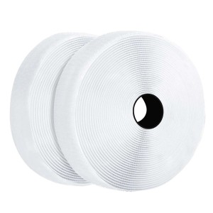 Nastro a strappo da cucire H20 mm bianco 3m gancio + 3m asola