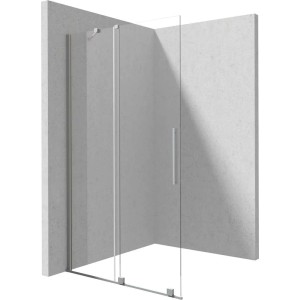 Parete doccia scorrevole Cabaiguán Idrostile 1400x1950 mm cromo lucido
