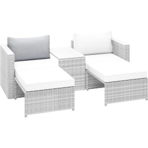 Cuscino schienale di ricambio grigio per set mobili da balcone Olea. Comodo cuscino per mobili da balcone.