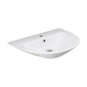 Lavabo t.b.t. bianco in ceramica, lavabo da appoggio per bagno e WC.