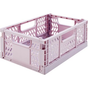 Cesta pieghevole rosa e bianco sporco Under The Sea, 1 pezzo del set da 3. Contenitore in plastica con manici.