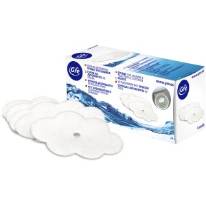 t.b.t. Spugne per skimmer piscina per assorbimento grasso, forma a nuvola, 6 pezzi.