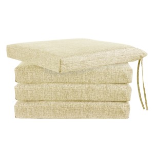 Pila di cuscini per sedie/cuscini per sedie t.b.t. beige con lacci.