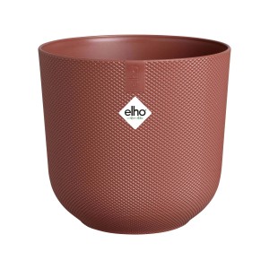Vaso per fiori Elho Jazz rosso, Ø 26 cm, con una fine texture superficiale. Ideale per piante da interno.