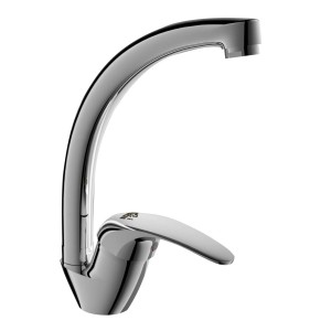 Miscelatore monocomando t.b.t. lucido per cucina o bagno.