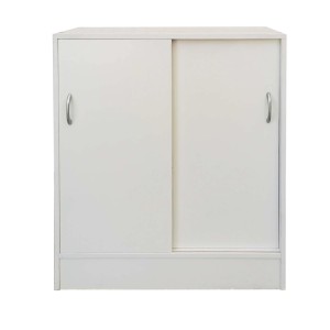 Armadio in truciolare con ante scorrevoli 2 ripiani 60x30x71 cm bianco