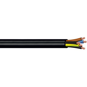 Cavo multipolare nero per installazioni elettriche.
