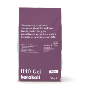 Kerakoll H40 Gel adesivo per piastrelle, flessibile, sacco da 5 kg.