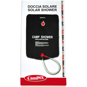 Confezione di una doccia solare Camp Shower per il campeggio, 20 litri.