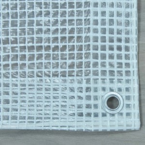 Telone di copertura trasparente con occhiello, adatto per coprire e proteggere.