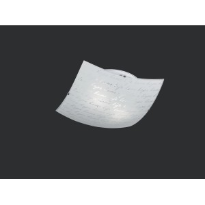 Plafoniere t.b.t. moderna con motivo a script per montaggio a soffitto.