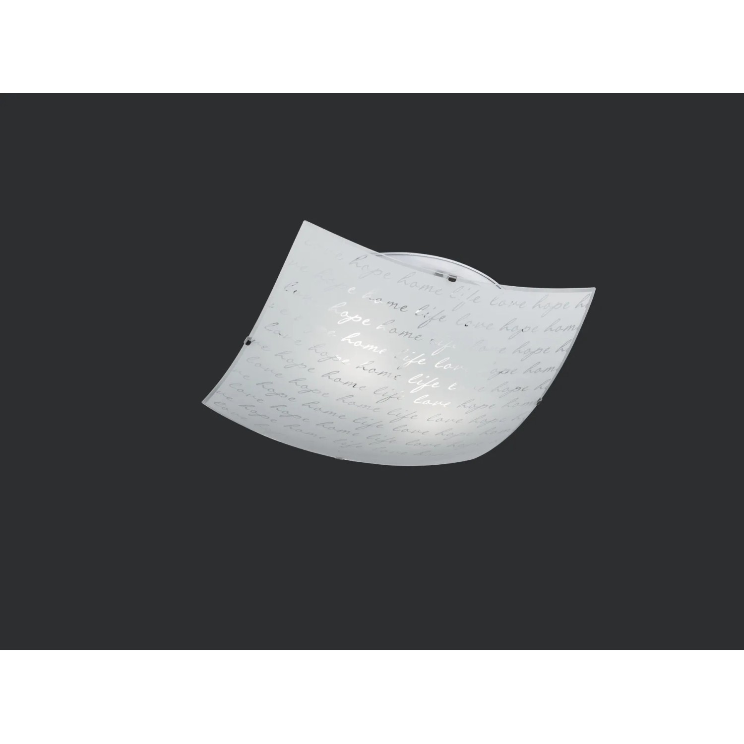 Plafoniere t.b.t. moderna con motivo a script per montaggio a soffitto.