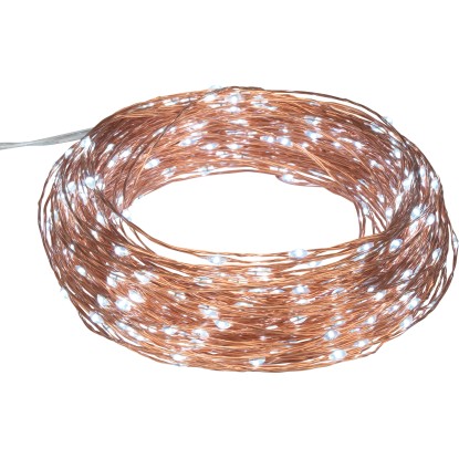 Catena luminosa 500 MicroLED 8 giochi di luce bianco freddo 41,4 m