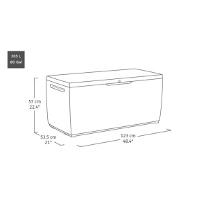 Baule da esterno Springwood 123x54x57 cm 305 l verde
