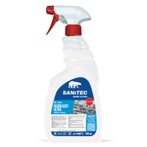 Sanitec Degreaser Ultra sgrassatore, flacone spray da 750ml, per cucina e bagno.