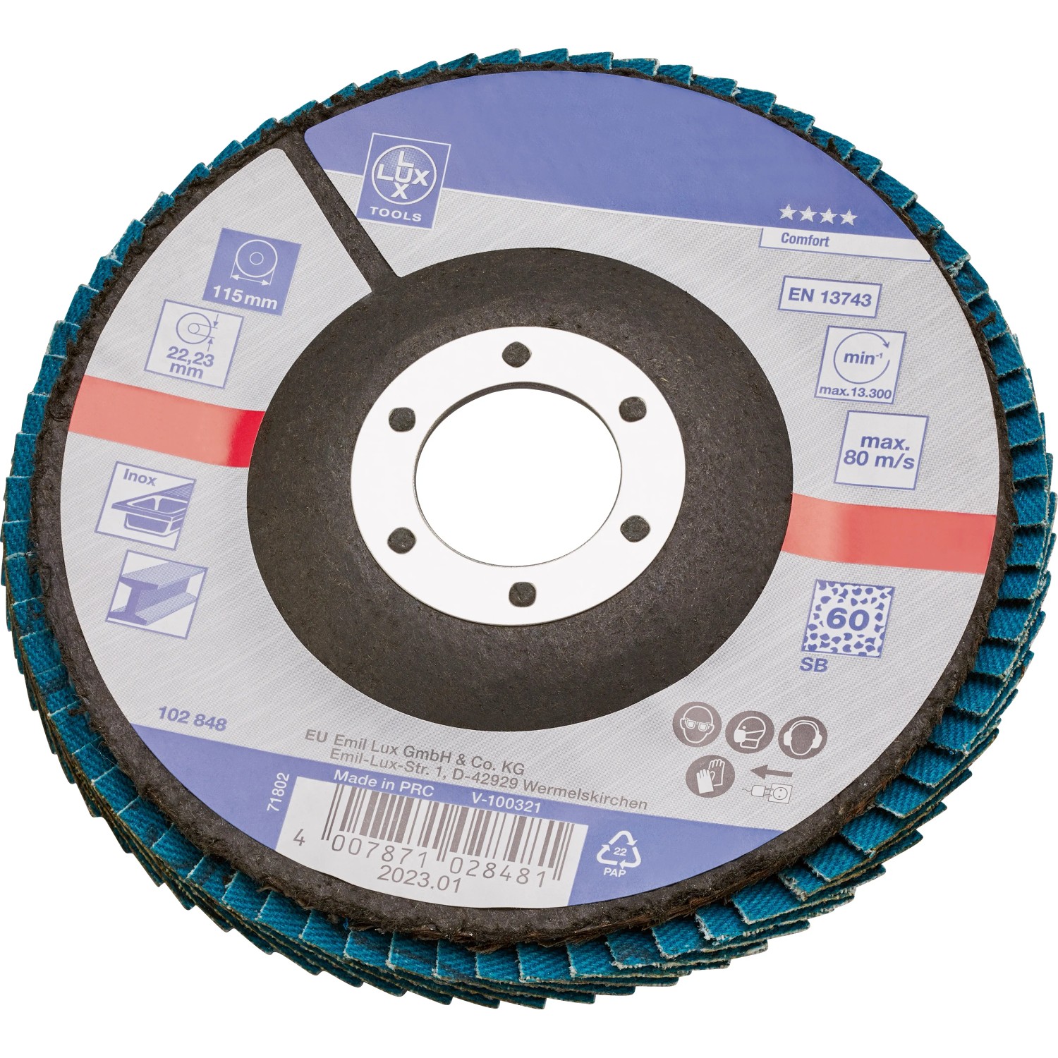 Disque à meuler 145 mm x 22,3 mm x 4,7 mm pour affûteuse de chaînes d