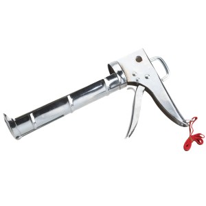 Pistola per silicone LUX Classic in metallo con cremagliera per cartucce.