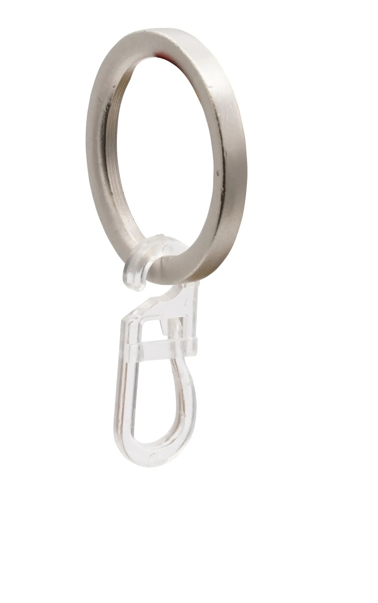 Set Da 50 Anelli In Metallo E 50 Ganci In Plastica Per Tende – Diametro 30mm, Antiruggine