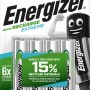 Confezione da 4 batterie ricaricabili Energizer Extreme AA, 2300mAh. Alte prestazioni.