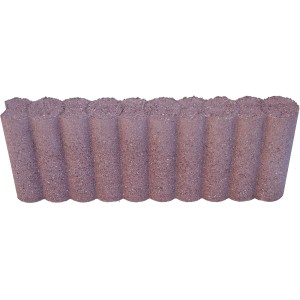 Bordura/aiuola in cemento con design a coste per l'arredamento del giardino.