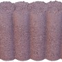 Bordura/aiuola in cemento con design a coste per l'arredamento del giardino.