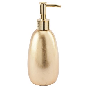 Dispenser sapone dorato dal design elegante per il tuo bagno.