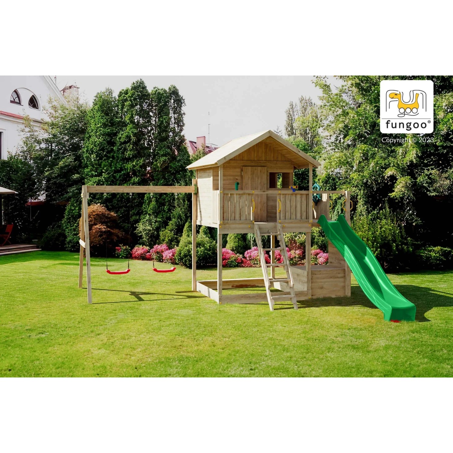 Gioco da giardino Sunshine scivolo e altalene 491 x 593 x h314 cm_6